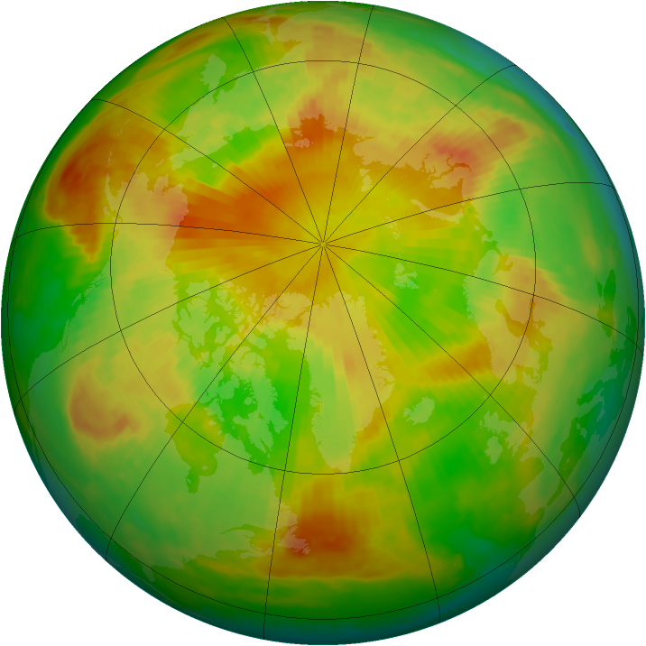 Arctic ozone map for 20 May 2001